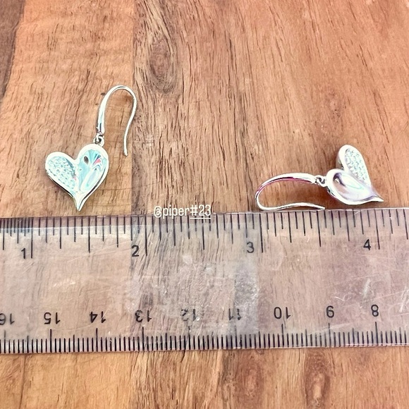 Judith Ripka Fine Jewelry Eros Diamond Heart Drop Earrings - Picture 9 of 10